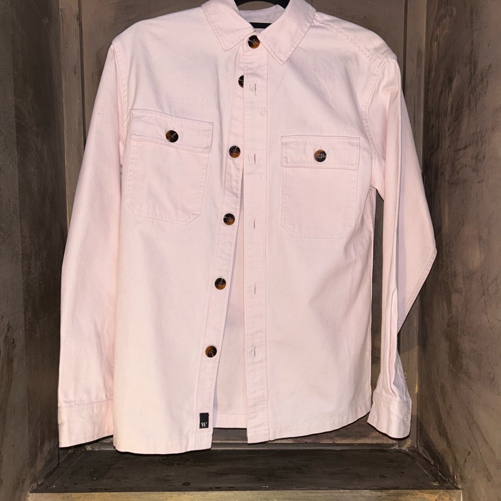Men's Pink Shirt Jacket